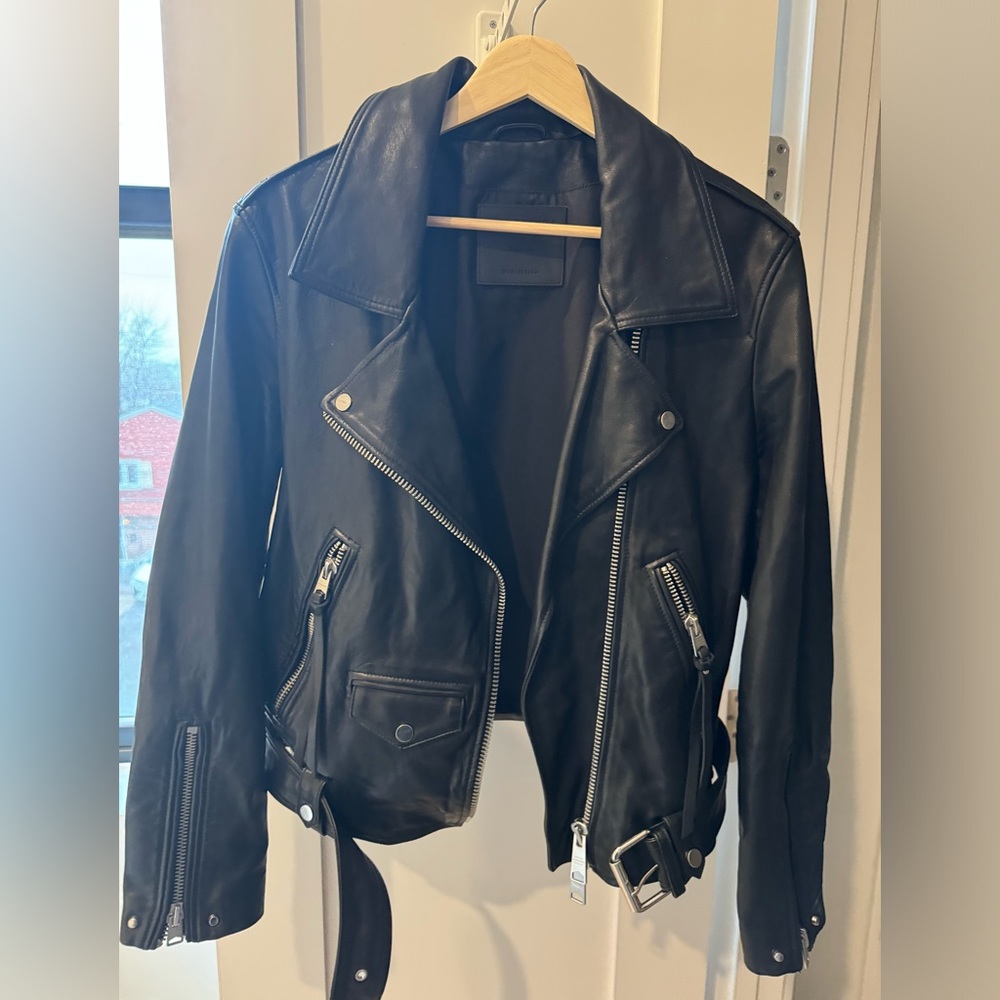 All saints balfern women’s leather jacket
